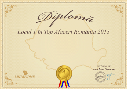 Locul I in Top afaceri Romania 2015